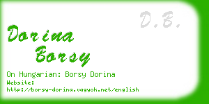 dorina borsy business card